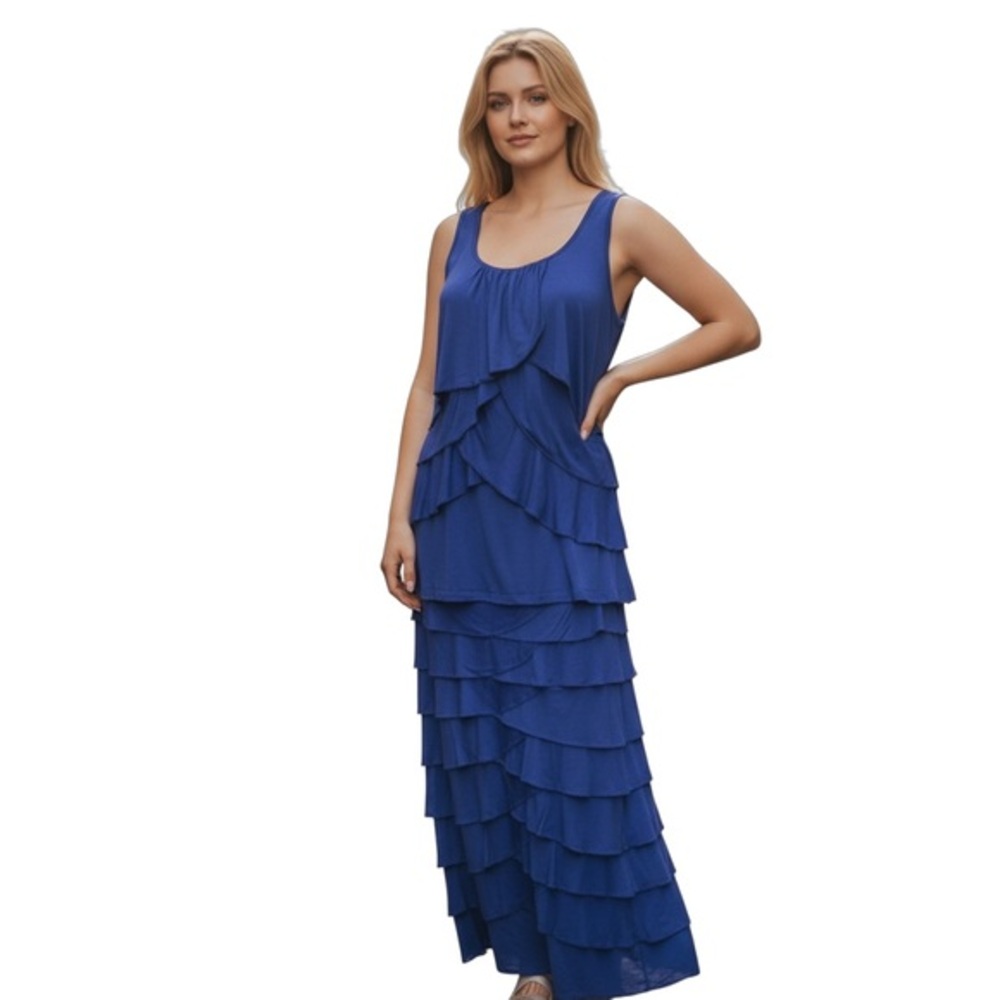 ZASHI Two Piece Dress Ocean Aqua Blue size Large